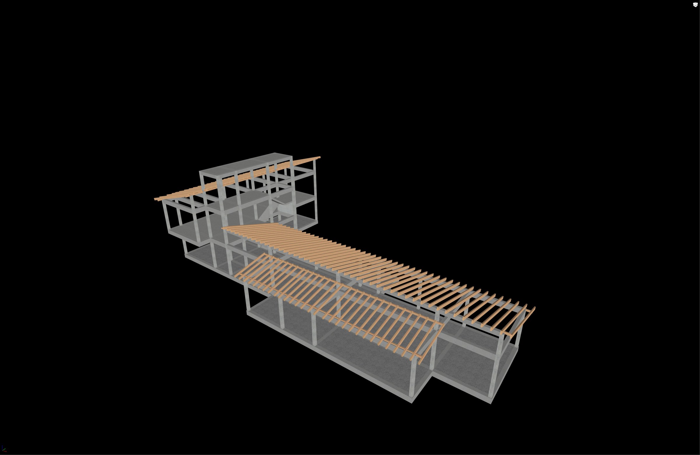 Modelo de cálculo en CYPECAD con materialidad